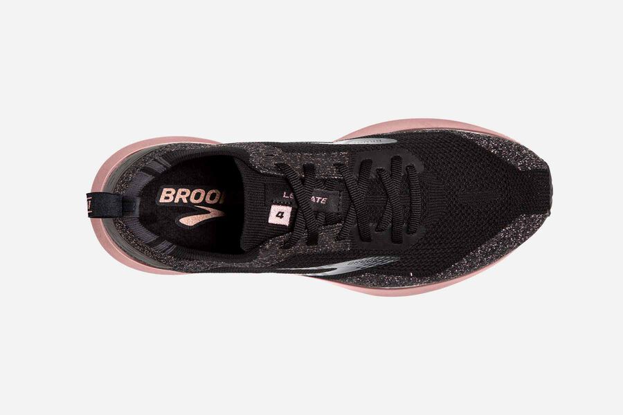 Brooks Running Shoes - Levitate 4 Road Womens - Black/Pink - USN-563429